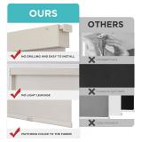 Joydeco No Drill Blackout Shades, Free-Stop Cordless Roller Shades, UV Protection, Thermal Insulated Blinds for Indoor Windows, Easy Install Window Blinds for Home and Office (Beige, 22" W X 75" H)