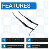 Front Windshield Wiper Arm Kit Compatible with 2002-2007 Chevrolet Silverado Avalanche Suburban Tahoe GMC Sierra Yukon Cadillac Escalade Replace 42694 42547 15829647 15829648