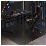 SALLOUS Chair Mat for Hard Floors, 6x4 Non-Slip Vinyl Chair Mat for Hardwood Floor, Multi-Purpose Hard Floor Protector Desk Mat for Home Office (Translucent Black)