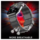 Compatible with Apple Watch Band 41mm 40mm 38mm Men, Sport Breathable Band Soft Silicone Strap Replacement for Apple Watch Series 7 6 5 4 3 2 1 SE(Dark Grey, 38mm/40mm/41mm)