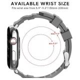 Compatible with Apple Watch Band 41mm 40mm 38mm Men, Sport Breathable Band Soft Silicone Strap Replacement for Apple Watch Series 7 6 5 4 3 2 1 SE(Dark Grey, 38mm/40mm/41mm)
