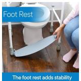 RMS Toilet Safety Frame & Rail - Folding & Portable Bathroom Toilet Safety Rails - Handrail Toilet Bars with Adjustable Height (White)