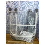 RMS Toilet Safety Frame & Rail - Folding & Portable Bathroom Toilet Safety Rails - Handrail Toilet Bars with Adjustable Height (White)