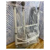 RMS Toilet Safety Frame & Rail - Folding & Portable Bathroom Toilet Safety Rails - Handrail Toilet Bars with Adjustable Height (White)