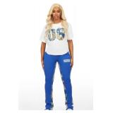 Linnea White/Royal Blue T-Shirt Tapestry Trackset Medium