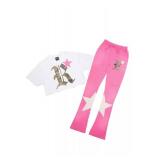 Delgera White/Pink T-Shirt Trackset Medium