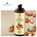 Handcraft Blends Moroccan Argan Oil - 8 Fl Oz - 100% Pure and Natural - Premium Grade Carrier Oil for Skin and Hair - Hair and Body - Massage - Cold-Pressed