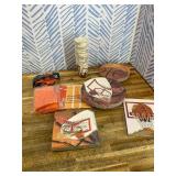 Gatherfun Basketball Party Supplies Paper Plates Napkins Cups Knives Forks Spoons with Balloons and Banner for Kids and Adult Birthday Party March Madness Party Decorations, Serve 25