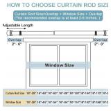 Curtain Rods for Windows 16 to 28 Inches Adjustable Length 1 Inch Diameter Window Curtain Rod with Aluminium End Cap, Antique Bronze