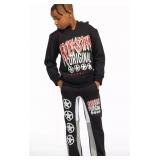 Boys Wizzurd Black/Grey Stacked Flare Track Set