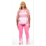 Esha Pink T-Shirt Trackset