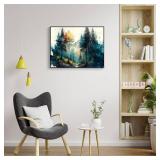 Generic Watercolor Forest Poster Forest Wall Art Serenity Nature Landscape Wall Decor Modern Rustic Scenic Nature Prints 16x24inch Unframed, 16.00