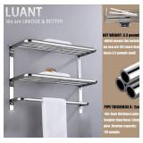 LUANT Bathroom Shelf 3-Tier Wall Mounting Rack with Towel Bars