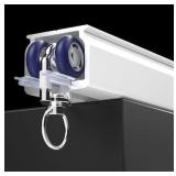 Ceiling Curtain Track Ceiling Mounted Curtain Rail for Curtains, Drapes, and Room Dividers Ceiling or Wall Mount Curtain Track Room Divider-Sliding Curtain Rail for Living room (white, 2m)