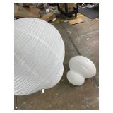 Large Paper Lanterns 27 inch Paper Lamp Shades Hanging Gourd & Oval Large White Modern Pendant Light for Bedroom Living Room Boho Home Decor Wedding Gift Restaurant Display