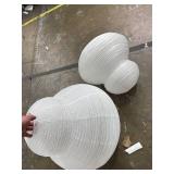 Large Paper Lanterns 27 inch Paper Lamp Shades Hanging Gourd & Oval Large White Modern Pendant Light for Bedroom Living Room Boho Home Decor Wedding Gift Restaurant Display