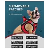 S FAYOGOO Service Dog Vest for Small Breed - Lightweight Dog Harness with 6PCS Removable Patches - Puppy Harness and Leash Set for Walking,Training