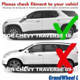 GrandWheel Co Smoke Tinted in-Channel Side Window Vent Visor Deflectors Rain Guards Compatible with Traverse 2018-2023 - 4pcs. GW0556