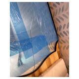 Retails for $200! 36"L x 24"W ANDY STAR Matte Black Mirror, 24x36 Inch Scalloped Bathroom Mirror, Unique Wavy Rectangle Mirror in Stainless Steel Metal 1 Frame, Wall Mount Vertical or Horizontal