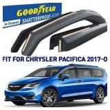 Retails for $110! Goodyear Shatterproof in-Channel Window Deflectors for Chrysler Pacifica 2017-2025, Rain Guards, Window Visors for Cars, Vent Deflector, Car Accessories, 4 pcs - GY007974