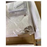 Lufeiya Small White Computer Desk with Fabric Drawers for Home Office Bedroom, 40 Inch Vanity Desk with Drawer Storage and Side Pouch, Study Writing Table, White