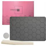Striver Stone Bath Mat - Diatomaceous Earth Bath Mat, Super Absorbent, Non-Slip, Quick Drying Stone Shower Mat, Easy to Clean - Ideal for Bathroom, Shower Floor, and Kitchen Counter (Dark Grey)