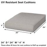 HUMMUH All-Weather Seat Cushions for Outdoor Chairs and Sofa,22 x 24, Deep Seating Chair Couch Cushions