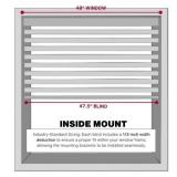 31" x 48" Lotus & Windoware Cordless 2" Faux Wood Room Darkening Horizontal Blind, 31" W x 48" L, Bright White, Embossed