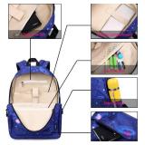 abshoo Lightweight Water Resistant Rainbow Backpacks For Teen Girls Boys School Bookbags (Galaxy E)