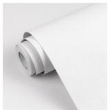 White Contact Paper Solid White Peel and Stick Wallpaper 17.3"x80" Matte Self Adhesive Waterproof Vinyl Roll for Bathroom Kitchen Backsplash Cabinets Shelf Liners Drawers