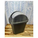 Rubbermaid Commercial Products Swing Top Wastebasket Lid, Compatible with 28QT/7G RCP Wastebaskets, Black