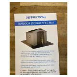 8.2x6ft Outdoor Storage Shed Floor Protector, Non Slip Garage Carport Oil Mat, Flooring Protector Pad for Patio, Furniture, Moto, Car