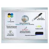 Real Wooden Framed Magnetic Dry Erase Whiteboard, 24" X 36", Vertical/Horizontal Wall Mount, Includes Black Marker, Eraser and 4 Magnets, by Better Office Products (Rustic Brown)