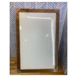 Real Wooden Framed Magnetic Dry Erase Whiteboard, 24" X 36", Vertical/Horizontal Wall Mount, Includes Black Marker, Eraser and 4 Magnets, by Better Office Products (Rustic Brown)