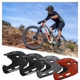 Retails for $135! Lixada Cycling Helmet for Adults Full Face Bike Helmet Adult Cycling Helmet with Detachable Chin Guard and Visor for Mountain Biking 54-61 cm