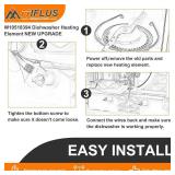W10518394 Dishwasher Heating Element Compatible for Whirl-pool Ken-more May-tag Am-ana Replaces 8194250 8563007 8572861 W10134009 W10441445 W10518394VP by MIFLUS