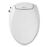 Brondell Ecoseat Plastic White Elongated Soft Close Bidet Toilet Seat