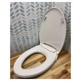 Brondell Ecoseat Plastic White Elongated Soft Close Bidet Toilet Seat