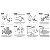 Iko Print Gyotaku Fish Printing Art Kit - Print Your own Catch! - Fishing Gifts for Men - (5 Sheets of Rice Paper, sumi Ink, Bowl, and Brushes) - DIY Japanese Fish Art for Your Home