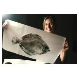 Iko Print Gyotaku Fish Printing Art Kit - Print Your own Catch! - Fishing Gifts for Men - (5 Sheets of Rice Paper, sumi Ink, Bowl, and Brushes) - DIY Japanese Fish Art for Your Home