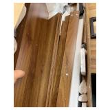 Retails for $182! Modway Render Wall Mounted Bathroom Cabinet in Walnut - 23.5 Inch Compact Wall Storage with Slatted Doors and Adjustable Shelves for Bathroom or Laundry Room