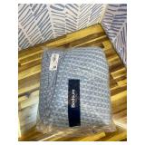 Bedsure Cooling Cotton Waffle Oversized King Blanket - Lightweight Breathable Rayon Derived from Bamboo for Hot Sleepers, Luxury Throws for Bed and Sofa, Sky Blue, 120x96 Inches