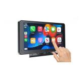 2025 Wireless Portable Carplay and Android Auto, Carplay Screen for Car with Mirror Link/AUX/FM,7" Touchscreen Bluetooth 5.0, Marine Stereos for All Vehicles