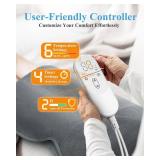 Heating Pad for Neck and Shoulders and Back Pain Relief, Birthday Gifts for Women Men Mom Dad, FSA Eligible Items Only List, Large Heat Pad for Back 6 Heat Settings 4 Timers Auto-Off, 22"x37" Grey