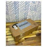 Gold Front Door Handle Set with Passage Lever, Deadbolt Not Included, Exterior Lower Half Grip Trim, Works with Single Cylinder or Smart Deadbolts, Satin Brass