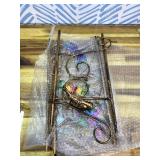 SUNNYPARK Bird Bath with Trellis Outdoor, Antique Garden Iron Plant Trellis with Decorative Dragonfly Detachable Bird Bath Bowl Metal Potted Plant Support for Climbing Flowers