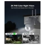 blurams 2K Outdoor Camera Wired, 5GHz/2.4GHz Wi-Fi Cameras for Home Security Outside with 360 PTZ, Color Night Vision, Motion Detection Tracking, Two-Way Audio, IP66 Weatherproof, Works with Alexa