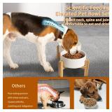Elevated Ceramic Dog Bowl Set - Raised Dog Bowls with Non-Slip Bamboo Stand - Dog Food and Water Bowl Set - Double Dog Feeding Bowls - Suitable for Small and Medium Dogs - 28.74 OZ - 3.6 CUPS - 850 ML