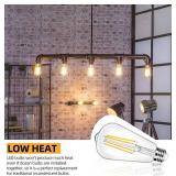 11-Pack Vintage 7W ST58 LED Edison Light Bulbs 60W Equivalent, 850Lumens, 3000K Soft Warm White, E26 Base LED Filament Bulbs, CRI90+, Antique Glass Style Great for Home, Bedroom, Office, Non-Dimmable