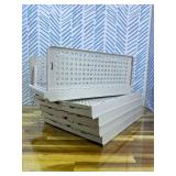 5Pcs Stackable Clothes Storage Basket Organizer Sliding Cabinet Drawer Shelf DIY Divider Separator Desktop Container for Wardrobe Cupboard Kitchen Bathroom Office (White)